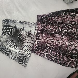 SHEIN Black and White Asymmetrical Pencil Skirt Set